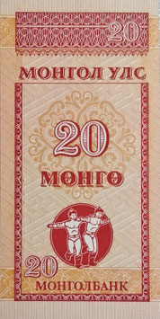 Mongolia 20 Mongo 1993 P.50 UNC