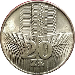 Poland 20 Zlotych 1973-1976 Y#67