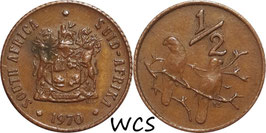 South Africa ½ Cent 1970-1983 KM#81