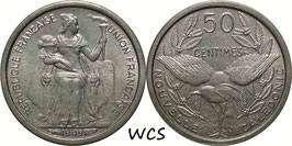 New Caledonia 50 Centimes 1949 KM#1 UNC-