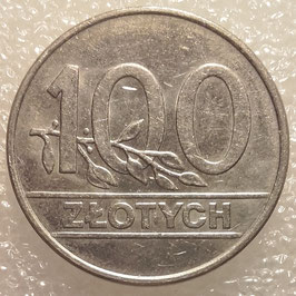 Poland 100 Zlotych 1990 MW Y#214 XF