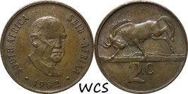 South Africa 2 Cents 1982 (President Vorster) KM#110