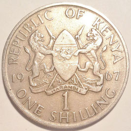 Kenya 1 Shilling 1966-1968 KM#5