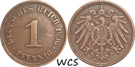 German Empire 1 Pfennig 1890-1916 KM#10