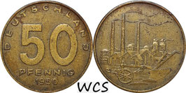GDR 50 Pfennig 1950 KM#4 VF (2)