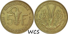 West African States 5 Francs 1965-2021 KM#2a