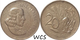 South Africa 20 Cents 1965-1969 (SUID-AFRIKA) KM#69.2