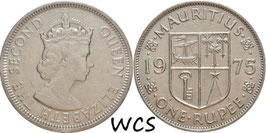 Mauritius 1 Rupee 1975 KM#35.1 XF