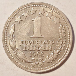 Yugoslavia 1 Dinar 1968 KM#48