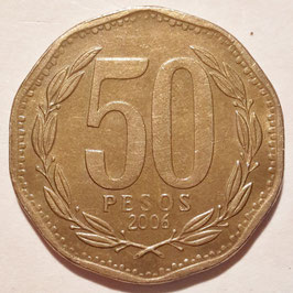 Chile 50 Pesos 1988-2015 KM#219.2