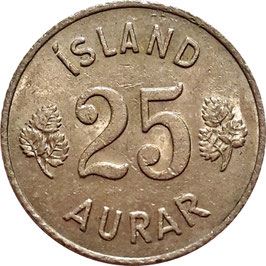 Iceland 25 Aurar 1946-1967 KM#11