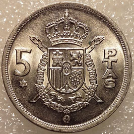 Spain 5 Pesetas 1975 KM#807