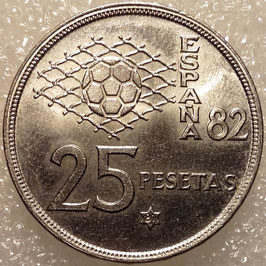 Spain 25 Pesetas 1980 FIFA World Cup 1982 KM#818