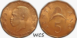 Tanzania 5 Senti 1979 KM#1 UNC