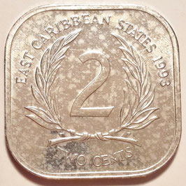 East Caribbean States 2 Cents 1981-2000 KM#11