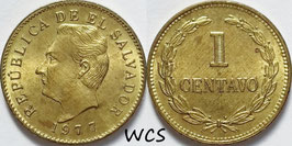 El Salvador 1 Centavo 1977 KM#135.2 AU