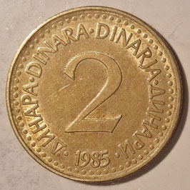 Yugoslavia 2 Dinara 1982-1986 KM#87