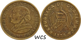 Guatemala 1 Centavo 1979 KM#275.1 VF