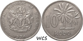 Nigeria 10 Kobo 1973-1976 KM#10.1