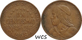 Panama 1 Centesimo 1968 KM#22 VF