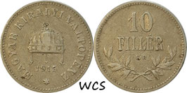 Hungary 10 Filler 1914-1916 KM#494