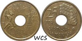 Spain 25 Pesetas 1996 (Castilla-La Mancha) KM##962