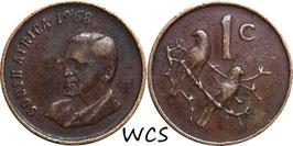 South Africa 1 Cent 1968 (President Swart, SOUTH AFRICA) KM#74.1
