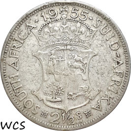 South Africa 2½ Shillings 1955 KM#51 F