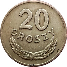 Poland 20 Groszy 1949 (Copper-Nickel) Y#43 VF