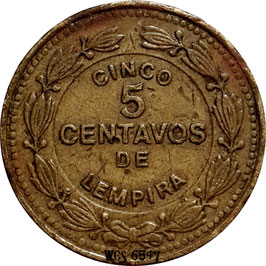 Honduras 5 Centavos 1989 KM# 72.2a VF-