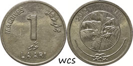 Maldives 1 Laari AH1433 (2012) F.A.O. KM#68 XF