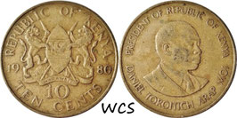 Kenya 10 Cents 1978-1991 KM#18