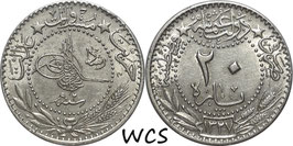 Ottoman Empire 20 Para AH1327/2 (1910) KM#761 AU