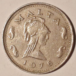 Malta 2 Cents 1972-1982 KM#9