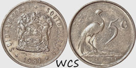 South Africa 5 Cents 1970-1989 KM#84