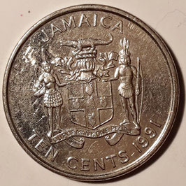 Jamaica 10 Cents 1991-1994 KM#146.1
