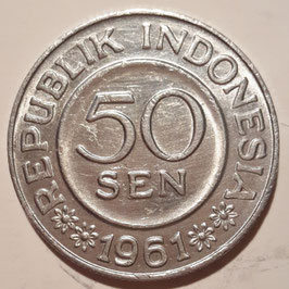 Indonesia 50 Sen 1961 KM#14