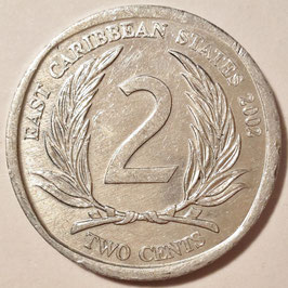 East Caribbean States 2 Cents 2002-2011 KM#35