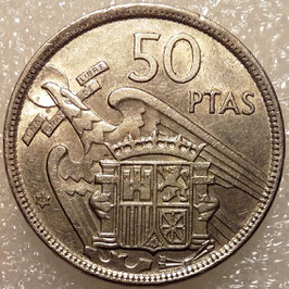 Spain 50 Pesetas 1957 KM#788