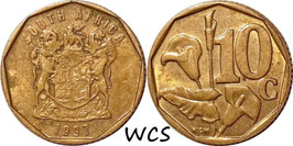 South Africa 10 Cents 1996-2000 KM#161