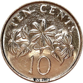 Singapore 10 Cents 1992-2013 KM#100