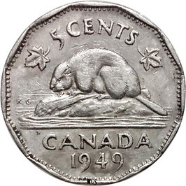 Canada 5 Cents 1948-1950 KM#42