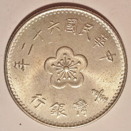 Taiwan 1 Yuan 1960-1980 (49-69) Y#536