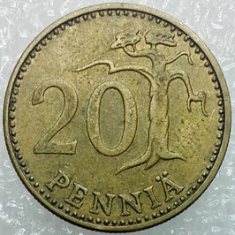 Finland 20 Penniä 1963-1990 KM#47