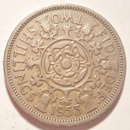 Great Britain 2 Shillings (Florin) 1953 KM#892 F