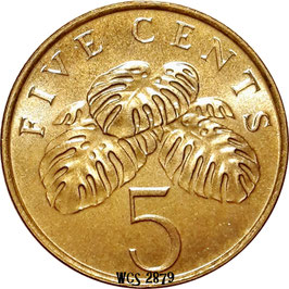 Singapore 5 Cents 1992-2013 KM#99