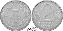 GDR 2 Mark 1957 A KM#14 AU