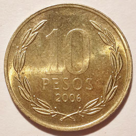 Chile 10 Pesos 1990-Date KM#228.2