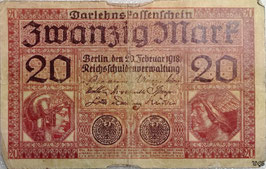 Germany 20 Mark 20.02.1918 Ro 55 Series S