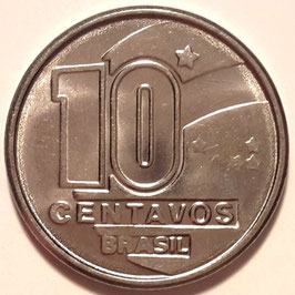 Brazil 10 Centavos 1989-1990 KM#613